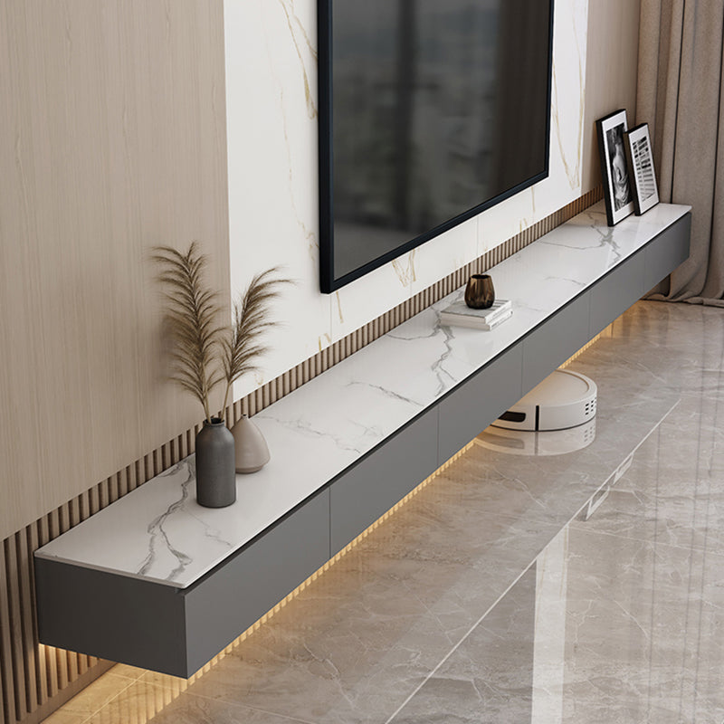 Modern Wall-mounted TV Stand Stone Enclosed Storage TV Cabinet with Drawers Clearhalo 'furn' 'furn_tv_stands_entertainment_centers' 'Furniture' 'Living Room Furniture' 'TV Stands & Entertainment Centers' 'TV Stands & Media Storage Furniture' 'tv_stands_entertainment_centers' 5630537