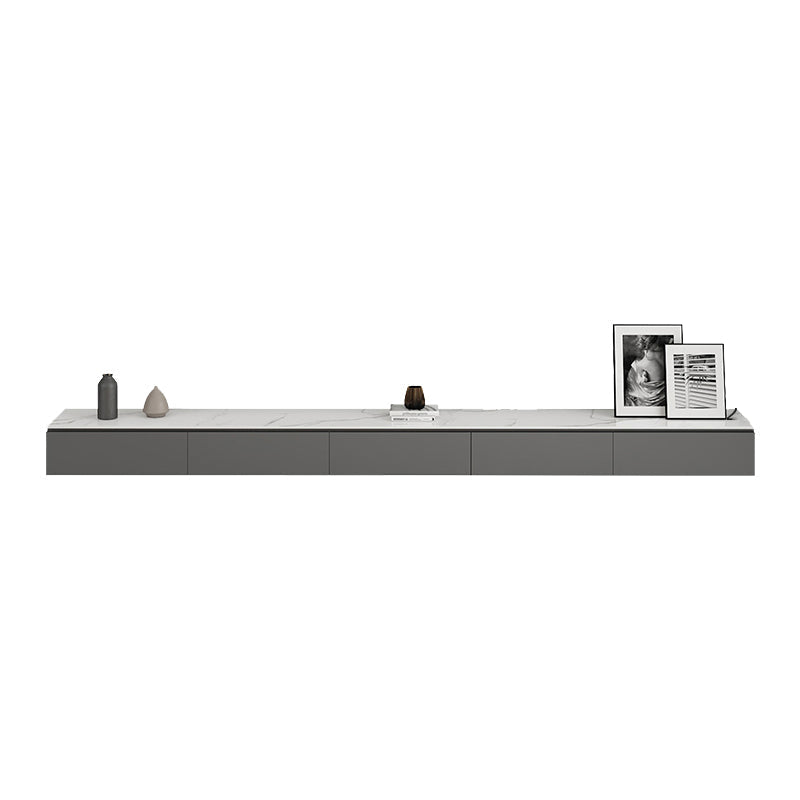 Modern Wall-mounted TV Stand Stone Enclosed Storage TV Cabinet with Drawers Clearhalo 'furn' 'furn_tv_stands_entertainment_centers' 'Furniture' 'Living Room Furniture' 'TV Stands & Entertainment Centers' 'TV Stands & Media Storage Furniture' 'tv_stands_entertainment_centers' 5630538