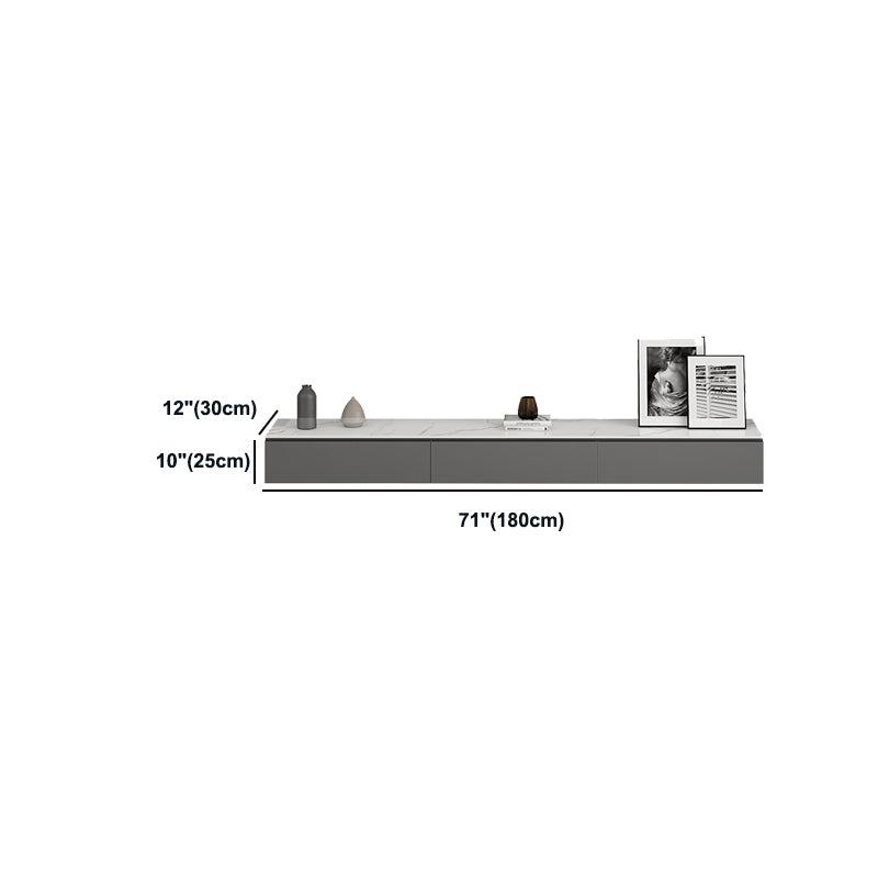 Modern Wall-mounted TV Stand Stone Enclosed Storage TV Cabinet with Drawers Clearhalo 'furn' 'furn_tv_stands_entertainment_centers' 'Furniture' 'Living Room Furniture' 'TV Stands & Entertainment Centers' 'TV Stands & Media Storage Furniture' 'tv_stands_entertainment_centers' 5630548