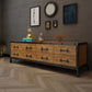 19.69"H TV Stand Industrial Style Solid Wood Brown TV Console with Drawers Clearhalo 'furn' 'furn_tv_stands_entertainment_centers' 'Furniture' 'Living Room Furniture' 'TV Stands & Entertainment Centers' 'TV Stands & Media Storage Furniture' 'tv_stands_entertainment_centers' 5630569