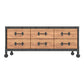 19.69"H TV Stand Industrial Style Solid Wood Brown TV Console with Drawers Clearhalo 'furn' 'furn_tv_stands_entertainment_centers' 'Furniture' 'Living Room Furniture' 'TV Stands & Entertainment Centers' 'TV Stands & Media Storage Furniture' 'tv_stands_entertainment_centers' 5630570