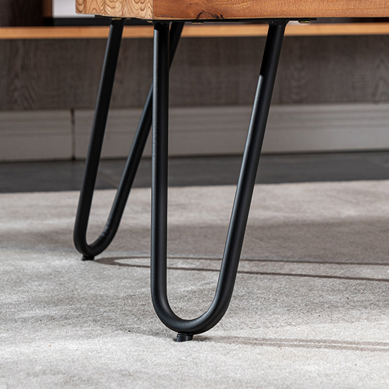 17,72 "H TV Stand Scandinavian Brown Open Storage TV Console per soggiorno