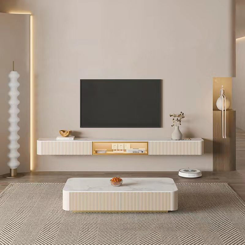Contemporary TV Media Stand with Drawers Floating TV Stand Console Clearhalo 'furn' 'furn_tv_stands_entertainment_centers' 'Furniture' 'Living Room Furniture' 'TV Stands & Entertainment Centers' 'TV Stands & Media Storage Furniture' 'tv_stands_entertainment_centers' 5630629