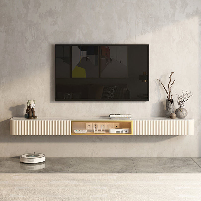 Contemporary TV Media Stand with Drawers Floating TV Stand Console 94.5"L x 12"W x 8"H Clearhalo 'furn' 'furn_tv_stands_entertainment_centers' 'Furniture' 'Living Room Furniture' 'TV Stands & Entertainment Centers' 'TV Stands & Media Storage Furniture' 'tv_stands_entertainment_centers' 5630642