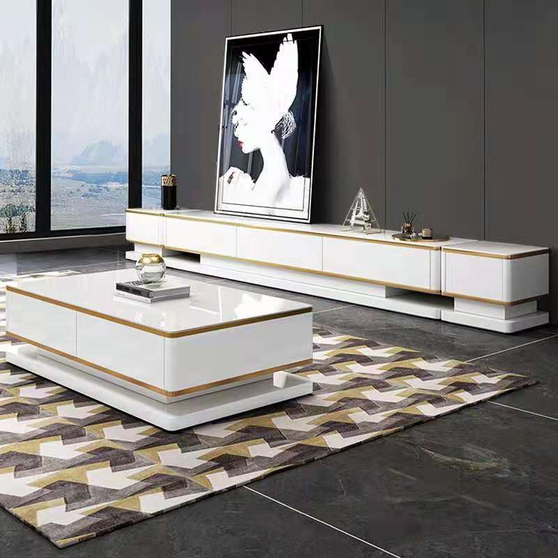 Glass Top Media Console for Living Room Glam Polish Finish TV Media Stand Clearhalo 'furn' 'furn_tv_stands_entertainment_centers' 'Furniture' 'Living Room Furniture' 'TV Stands & Entertainment Centers' 'TV Stands & Media Storage Furniture' 'tv_stands_entertainment_centers' 5630673