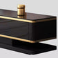 Glass Top Media Console for Living Room Glam Polish Finish TV Media Stand Clearhalo 'furn' 'furn_tv_stands_entertainment_centers' 'Furniture' 'Living Room Furniture' 'TV Stands & Entertainment Centers' 'TV Stands & Media Storage Furniture' 'tv_stands_entertainment_centers' 5630676