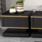 Glass Top Media Console for Living Room Glam Polish Finish TV Media Stand Clearhalo 'furn' 'furn_tv_stands_entertainment_centers' 'Furniture' 'Living Room Furniture' 'TV Stands & Entertainment Centers' 'TV Stands & Media Storage Furniture' 'tv_stands_entertainment_centers' 5630677