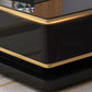Glass Top Media Console for Living Room Glam Polish Finish TV Media Stand Clearhalo 'furn' 'furn_tv_stands_entertainment_centers' 'Furniture' 'Living Room Furniture' 'TV Stands & Entertainment Centers' 'TV Stands & Media Storage Furniture' 'tv_stands_entertainment_centers' 5630678