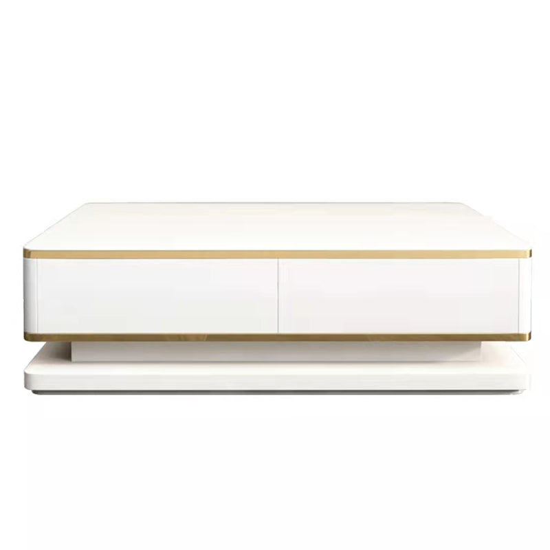 Glass Top Media Console for Living Room Glam Polish Finish TV Media Stand 51"L x 28"W x 16.5"H White Clearhalo 'furn' 'furn_tv_stands_entertainment_centers' 'Furniture' 'Living Room Furniture' 'TV Stands & Entertainment Centers' 'TV Stands & Media Storage Furniture' 'tv_stands_entertainment_centers' 5630682