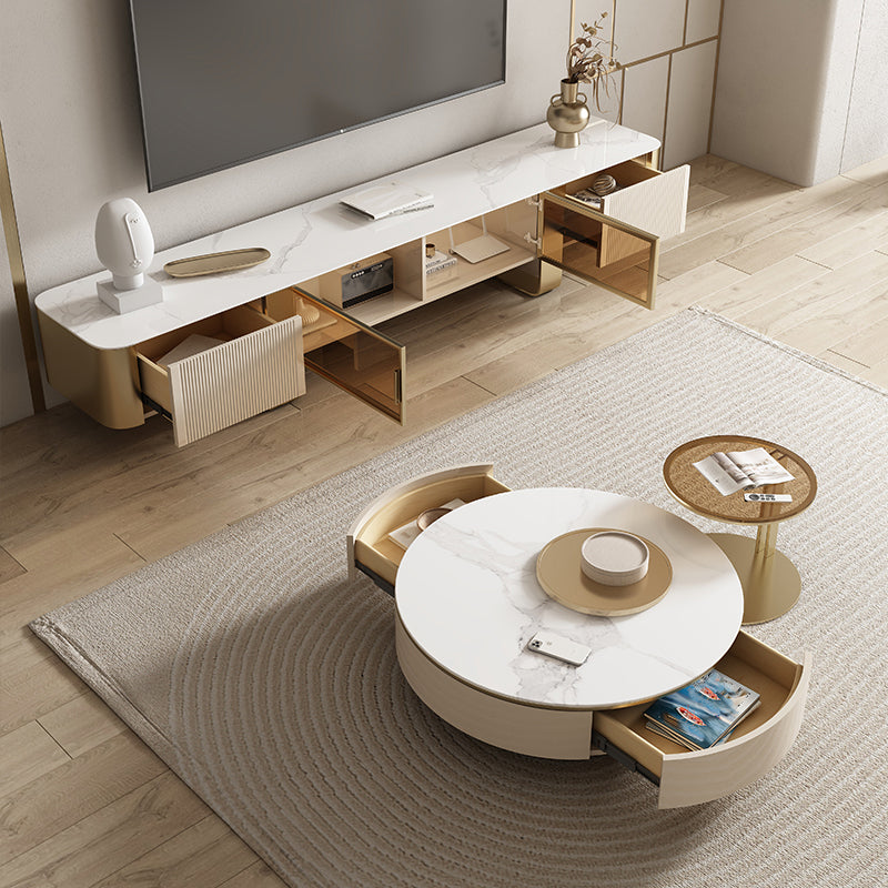 Consola de TV de almacenamiento cerrada estilo Luxury Home Stonter Stoner TV gabinete