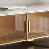 Consola de TV de almacenamiento cerrada estilo Luxury Home Stonter Stoner TV gabinete