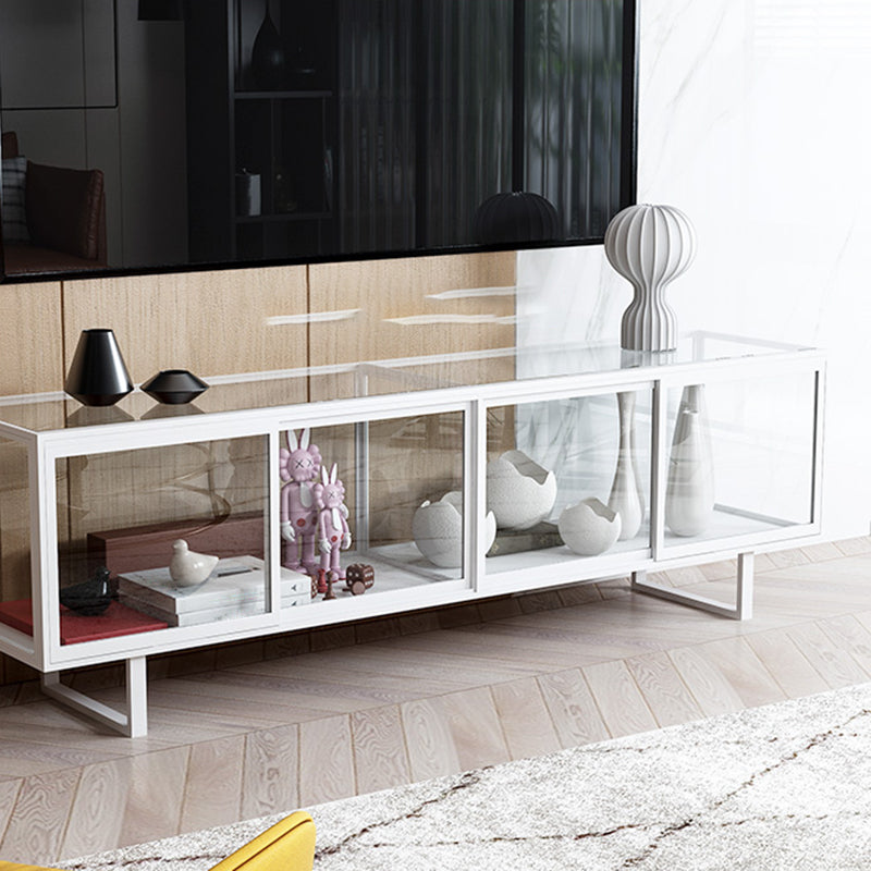 Rectangle Enclosed TV Storage Industrial TV Cabinet with Glass Doors Clearhalo 'furn' 'furn_tv_stands_entertainment_centers' 'Furniture' 'Living Room Furniture' 'TV Stands & Entertainment Centers' 'TV Stands & Media Storage Furniture' 'tv_stands_entertainment_centers' 5630788