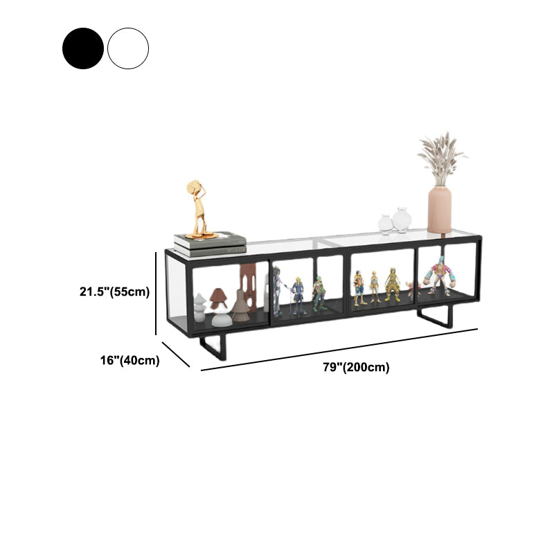 Rectangle Enclosed TV Storage Industrial TV Cabinet with Glass Doors Clearhalo 'furn' 'furn_tv_stands_entertainment_centers' 'Furniture' 'Living Room Furniture' 'TV Stands & Entertainment Centers' 'TV Stands & Media Storage Furniture' 'tv_stands_entertainment_centers' 5630794