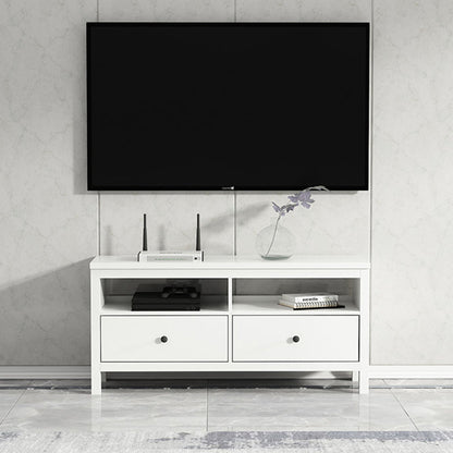 White Contemporary TV Stand Faux Wood TV Cabinet with Drawers 47"L x 16"W x 22"H Clearhalo 'furn' 'furn_tv_stands_entertainment_centers' 'Furniture' 'Living Room Furniture' 'TV Stands & Entertainment Centers' 'TV Stands & Media Storage Furniture' 'tv_stands_entertainment_centers' 5630927