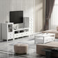White Contemporary TV Stand Faux Wood TV Cabinet with Drawers Clearhalo 'furn' 'furn_tv_stands_entertainment_centers' 'Furniture' 'Living Room Furniture' 'TV Stands & Entertainment Centers' 'TV Stands & Media Storage Furniture' 'tv_stands_entertainment_centers' 5630928