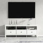 White Contemporary TV Stand Faux Wood TV Cabinet with Drawers 59"L x 16"W x 22"H Clearhalo 'furn' 'furn_tv_stands_entertainment_centers' 'Furniture' 'Living Room Furniture' 'TV Stands & Entertainment Centers' 'TV Stands & Media Storage Furniture' 'tv_stands_entertainment_centers' 5630929
