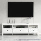 White Contemporary TV Stand Faux Wood TV Cabinet with Drawers 71"L x 16"W x 22"H Clearhalo 'furn' 'furn_tv_stands_entertainment_centers' 'Furniture' 'Living Room Furniture' 'TV Stands & Entertainment Centers' 'TV Stands & Media Storage Furniture' 'tv_stands_entertainment_centers' 5630932
