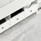 White Contemporary TV Stand Faux Wood TV Cabinet with Drawers Clearhalo 'furn' 'furn_tv_stands_entertainment_centers' 'Furniture' 'Living Room Furniture' 'TV Stands & Entertainment Centers' 'TV Stands & Media Storage Furniture' 'tv_stands_entertainment_centers' 5630933