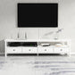 White Contemporary TV Stand Faux Wood TV Cabinet with Drawers 79"L x 16"W x 22"H Clearhalo 'furn' 'furn_tv_stands_entertainment_centers' 'Furniture' 'Living Room Furniture' 'TV Stands & Entertainment Centers' 'TV Stands & Media Storage Furniture' 'tv_stands_entertainment_centers' 5630934