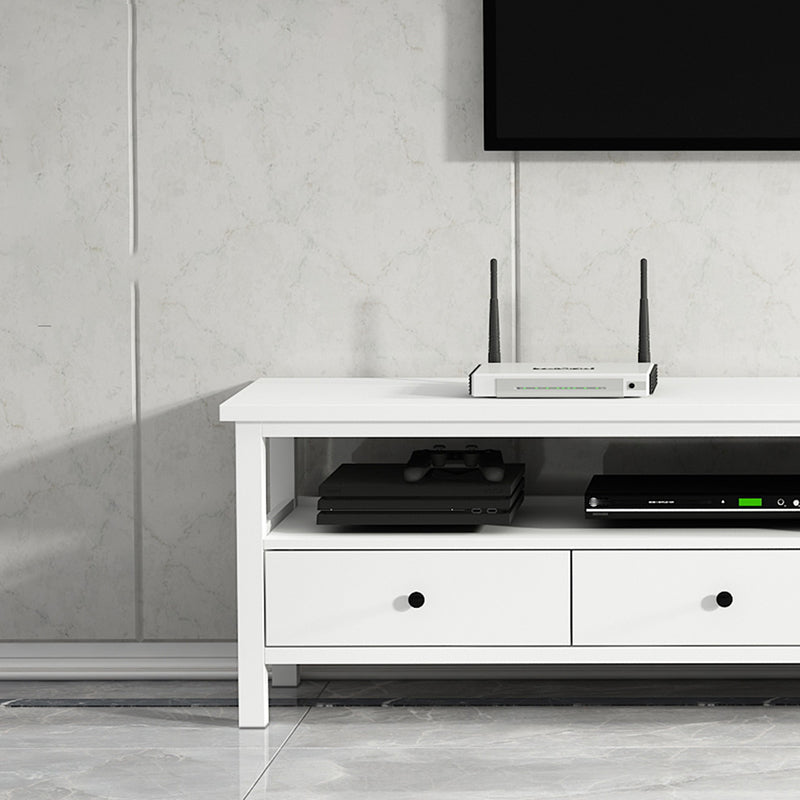 White Contemporary TV Stand Faux Wood TV Cabinet with Drawers Clearhalo 'furn' 'furn_tv_stands_entertainment_centers' 'Furniture' 'Living Room Furniture' 'TV Stands & Entertainment Centers' 'TV Stands & Media Storage Furniture' 'tv_stands_entertainment_centers' 5630935
