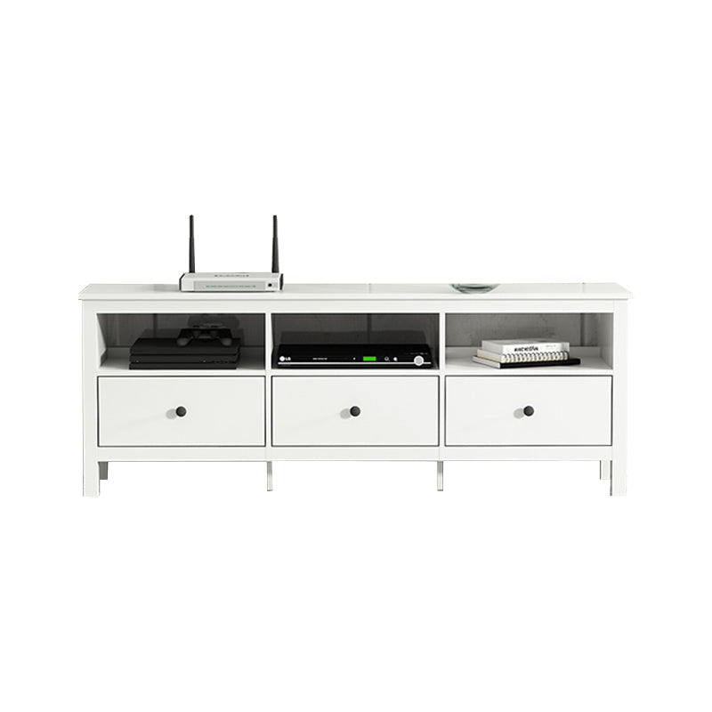 White Contemporary TV Stand Faux Wood TV Cabinet with Drawers Clearhalo 'furn' 'furn_tv_stands_entertainment_centers' 'Furniture' 'Living Room Furniture' 'TV Stands & Entertainment Centers' 'TV Stands & Media Storage Furniture' 'tv_stands_entertainment_centers' 5630940