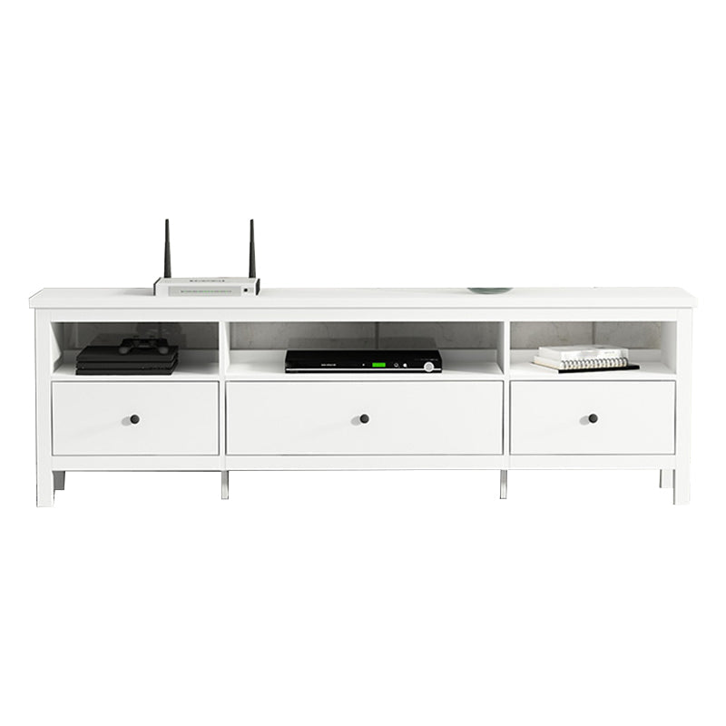 White Contemporary TV Stand Faux Wood TV Cabinet with Drawers Clearhalo 'furn' 'furn_tv_stands_entertainment_centers' 'Furniture' 'Living Room Furniture' 'TV Stands & Entertainment Centers' 'TV Stands & Media Storage Furniture' 'tv_stands_entertainment_centers' 5630942