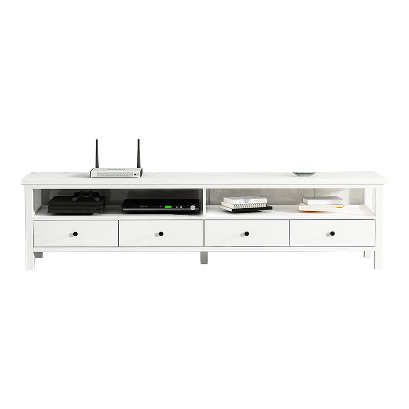 White Contemporary TV Stand Faux Wood TV Cabinet with Drawers Clearhalo 'furn' 'furn_tv_stands_entertainment_centers' 'Furniture' 'Living Room Furniture' 'TV Stands & Entertainment Centers' 'TV Stands & Media Storage Furniture' 'tv_stands_entertainment_centers' 5630944