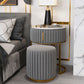 2 Pieces Make-up Vanity Stool Set Luxurious Table with Stone Top