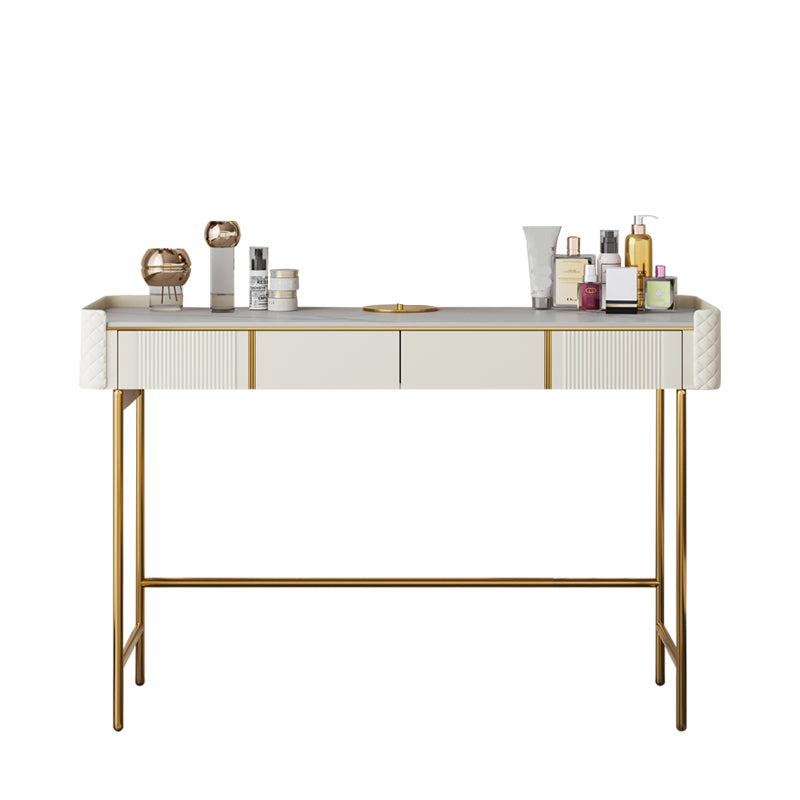 2 Schubladen Eitelkeitssatz mit Stuhl 30,7 "Hochmetall -Schminktisch