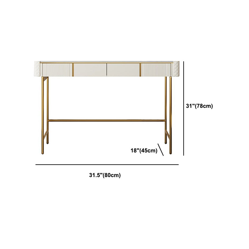 2 Schubladen Eitelkeitssatz mit Stuhl 30,7 "Hochmetall -Schminktisch