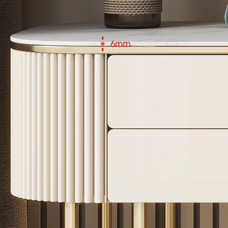 Stone Top Make -up Eitelkeit Metall und technischer Holzverkederstisch