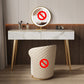 Metal and Stone Dressing Table Luxurious Double Drawers Stool Set