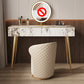 Metal and Stone Dressing Table Luxurious Double Drawers Stool Set
