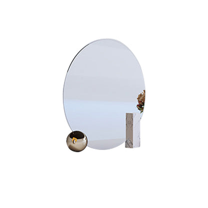 Mirrored Wood Makeup Dressing Table Modern Style Stool Set in White Mirror None Clearhalo 'Bedroom Furniture' 'furn' 'furn_makeup_vanities' 'Furniture' 'Makeup Vanities' 'makeup_vanities' 5631162