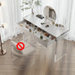 Mirrored Wood Makeup Dressing Table Modern Style Stool Set in White Makeup Vanity & Mirror 31"L x 18"W x 30"H Clearhalo 'Bedroom Furniture' 'furn' 'furn_makeup_vanities' 'Furniture' 'Makeup Vanities' 'makeup_vanities' 5631173