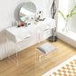 Modern Makeup Dressing Table Stool Set with 1/2 Storage Drawers Clearhalo 'Bedroom Furniture' 'furn' 'furn_makeup_vanities' 'Furniture' 'Makeup Vanities' 'makeup_vanities' 5631187
