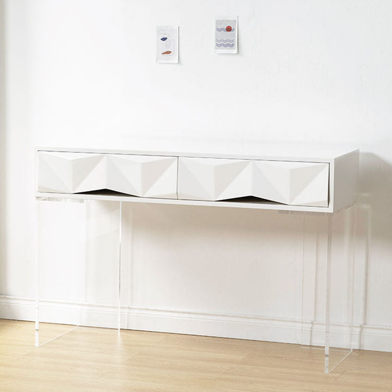 Modern Makeup Dressing Table Stool Set with 1/2 Storage Drawers Clearhalo 'Bedroom Furniture' 'furn' 'furn_makeup_vanities' 'Furniture' 'Makeup Vanities' 'makeup_vanities' 5631191