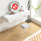 Modern Makeup Dressing Table Stool Set with 1/2 Storage Drawers Makeup Vanity & Stools White Clearhalo 'Bedroom Furniture' 'furn' 'furn_makeup_vanities' 'Furniture' 'Makeup Vanities' 'makeup_vanities' 5631194