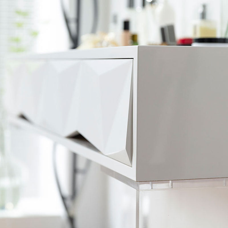 Modern Makeup Dressing Table Stool Set with 1/2 Storage Drawers Clearhalo 'Bedroom Furniture' 'furn' 'furn_makeup_vanities' 'Furniture' 'Makeup Vanities' 'makeup_vanities' 5631196