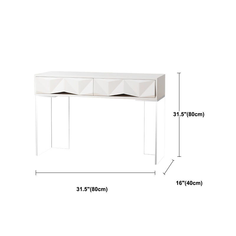 Modern Makeup Dressing Table Stool Set with 1/2 Storage Drawers Clearhalo 'Bedroom Furniture' 'furn' 'furn_makeup_vanities' 'Furniture' 'Makeup Vanities' 'makeup_vanities' 5631200