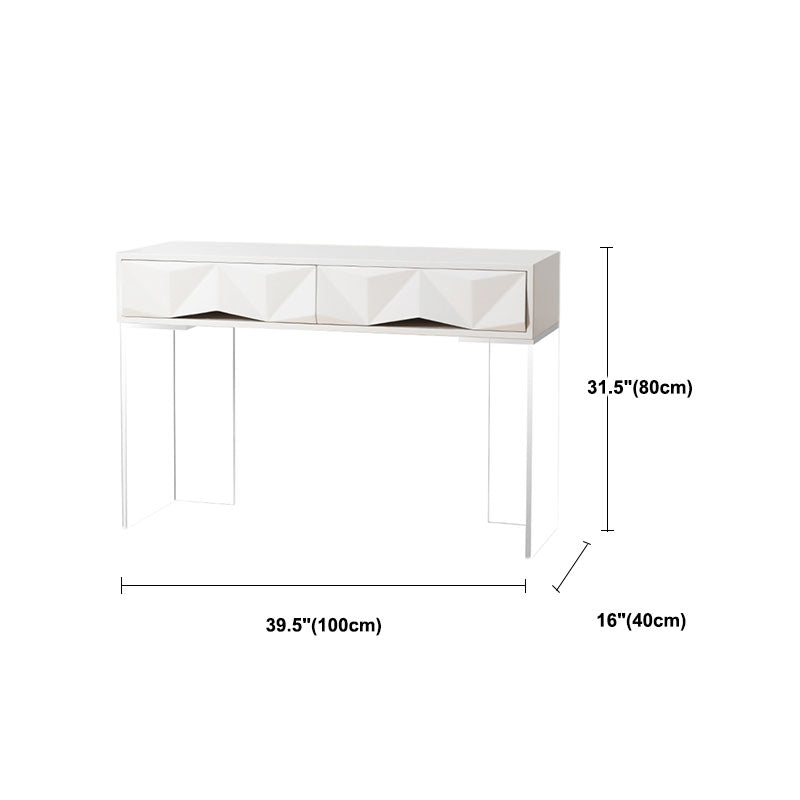 Modern Makeup Dressing Table Stool Set with 1/2 Storage Drawers Clearhalo 'Bedroom Furniture' 'furn' 'furn_makeup_vanities' 'Furniture' 'Makeup Vanities' 'makeup_vanities' 5631201