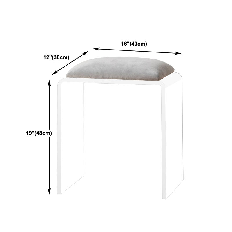 Modern Makeup Dressing Table Stool Set with 1/2 Storage Drawers Clearhalo 'Bedroom Furniture' 'furn' 'furn_makeup_vanities' 'Furniture' 'Makeup Vanities' 'makeup_vanities' 5631202