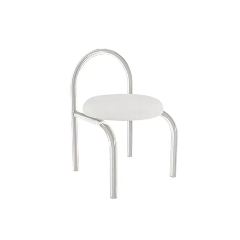 Moderne technische Holz -Make -up -Schminktischhocker Schwarz/ Weiß