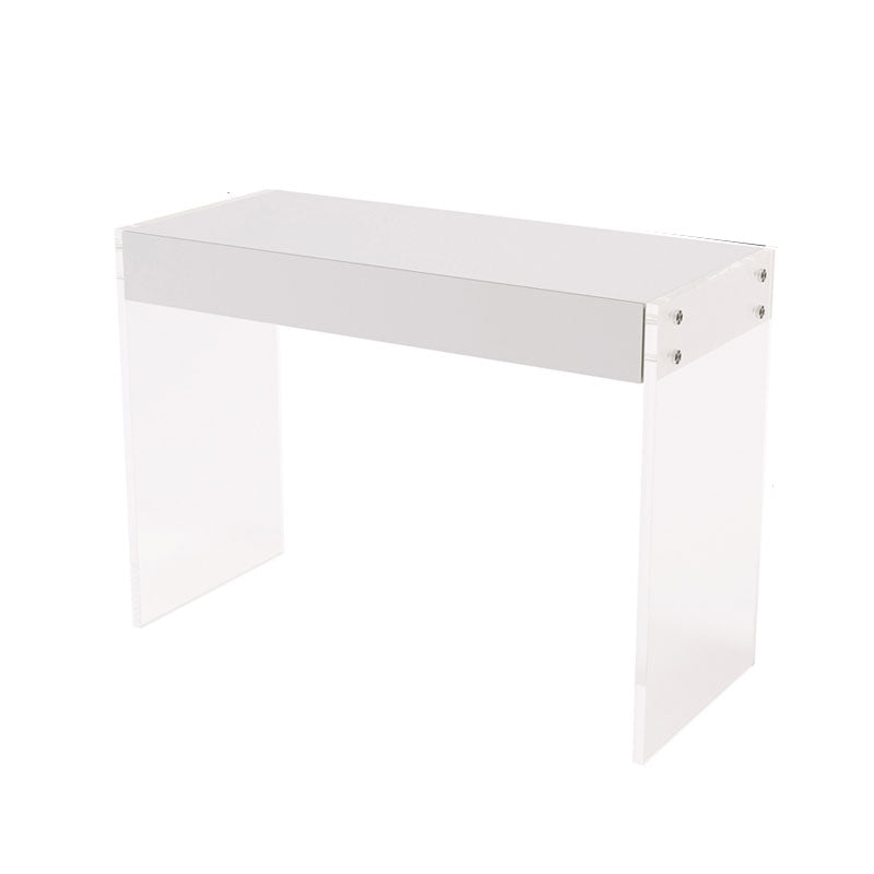 Moderne technische Holz -Make -up -Schminktischhocker Schwarz/ Weiß