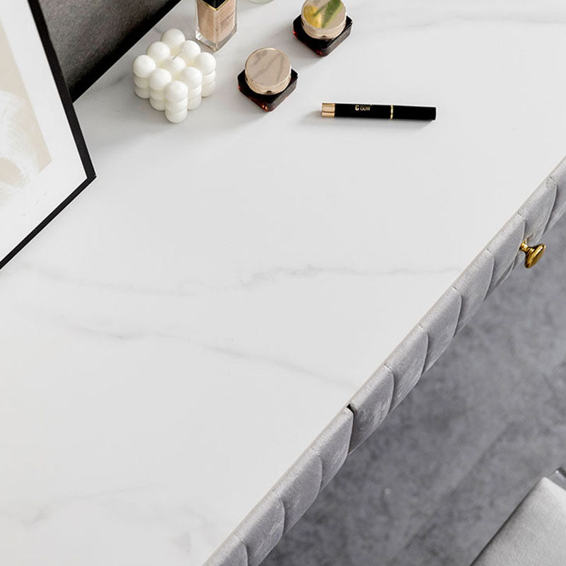 Stone Top Make-up Eitelkeitstisch Moderner Stilschotter mit Schubladen