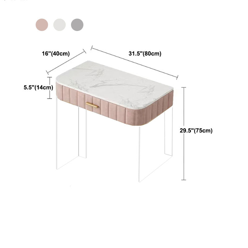 Stone Top Make-up Eitelkeitstisch Moderner Stilschotter mit Schubladen