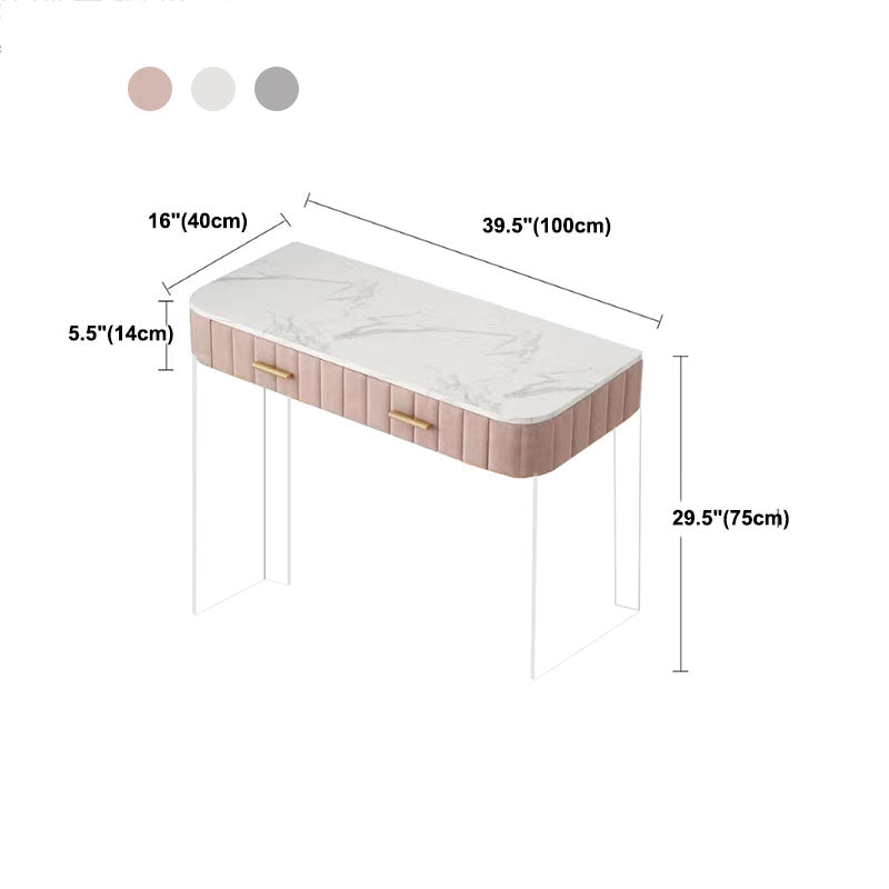 Stone Top Make-up Eitelkeitstisch Moderner Stilschotter mit Schubladen