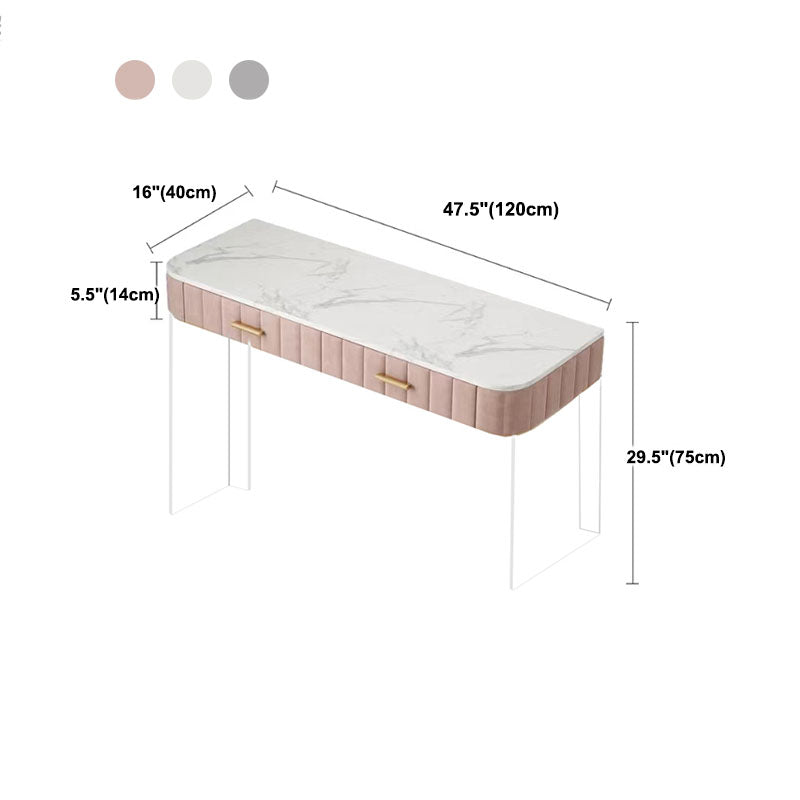 Stone Top Make-up Eitelkeitstisch Moderner Stilschotter mit Schubladen