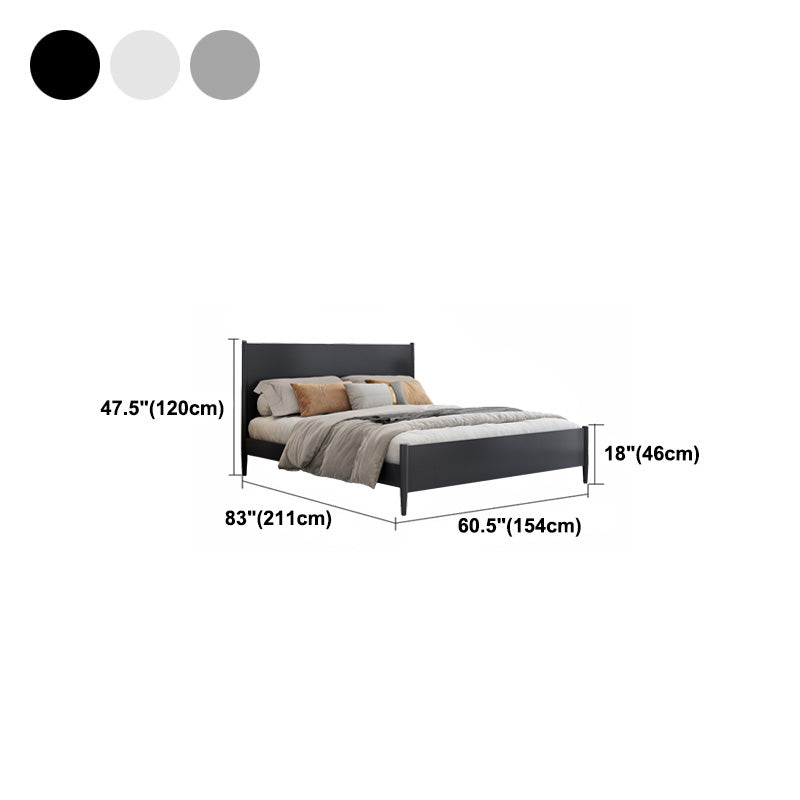 Scandinavian Wooden Panel Standard Bed with Rectangular Headboard Clearhalo 'Bedroom Furniture' 'Beds' 'furn' 'furn_beds' 'Furniture' 5631289