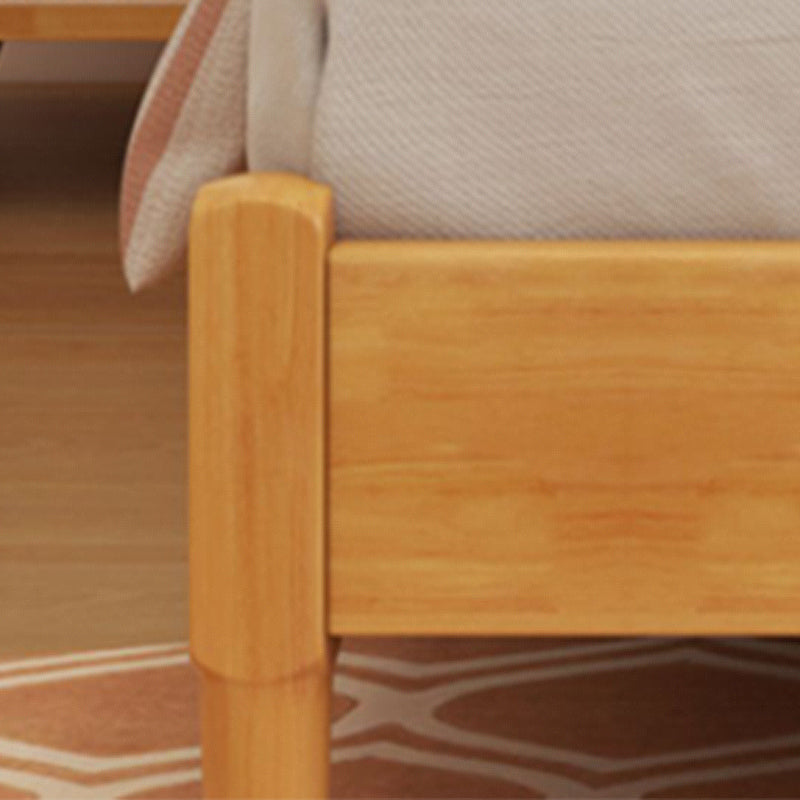 Cama estándar de paneles de madera tropical, cama arqueada y cabecera de ratán